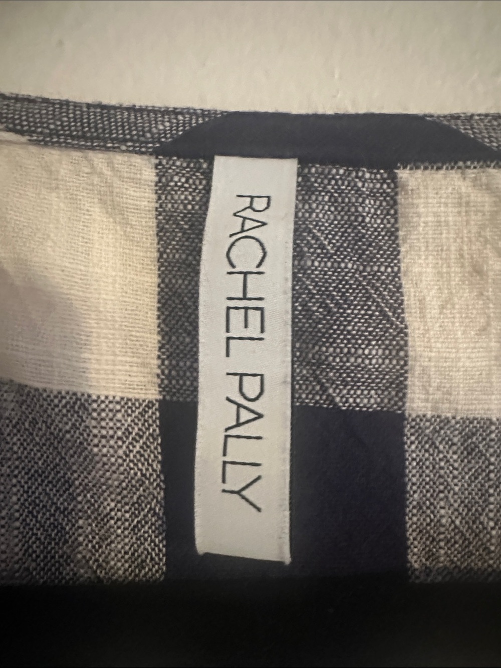 Rachel Pally Black & Cream Plaid Puff-Sleeve Crop Top - Picture 2 of 5